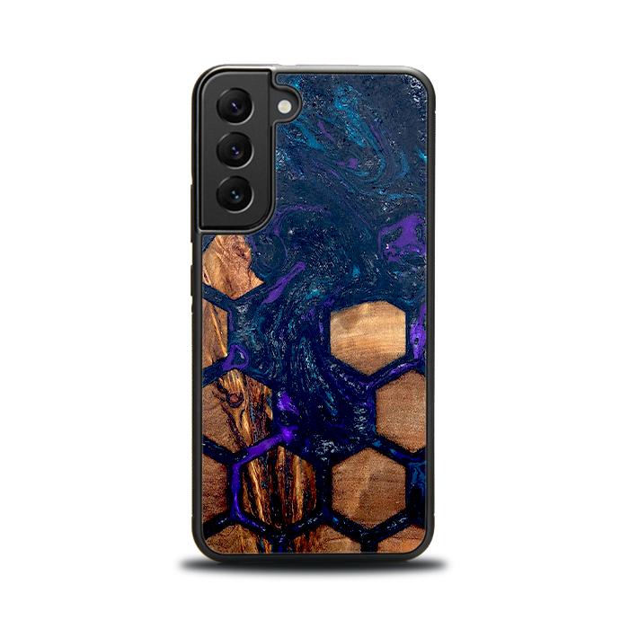 Etui na telefon Samsung Galaxy S22 wykonane z żywicy i drewna - Synergy#D106