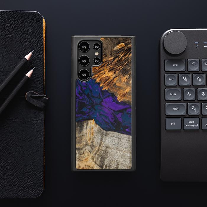 Samsung Galaxy S22 Ultra Etui na telefon z żywicy i drewna - SYNERGY#A4