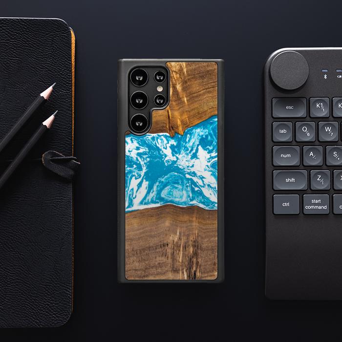 Samsung Galaxy S22 Ultra Etui na telefon z żywicy i drewna - SYNERGY#A7