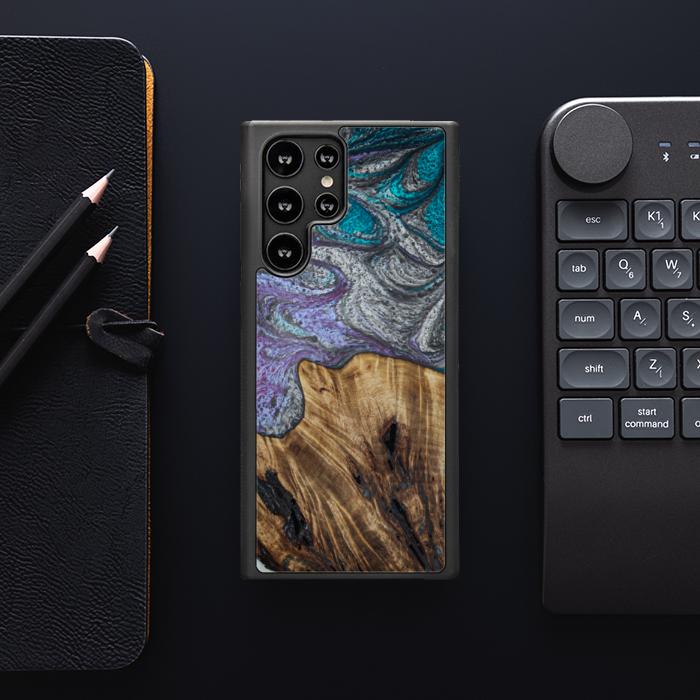 Samsung Galaxy S22 Ultra Etui na telefon z żywicy i drewna - SYNERGY#C47