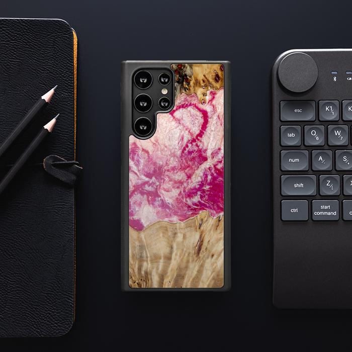 Samsung Galaxy S22 Ultra Etui na telefon z żywicy i drewna - Synergy#D123