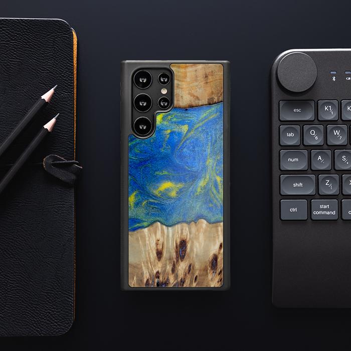 Samsung Galaxy S22 Ultra Etui na telefon z żywicy i drewna - Synergy#D128