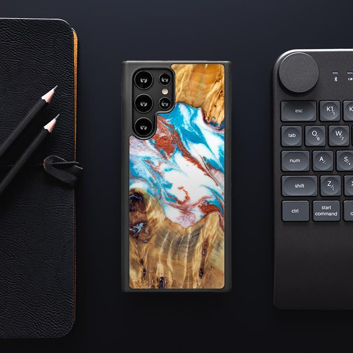 Samsung Galaxy S22 Ultra Etui na telefon z żywicy i drewna - Synergy#D137