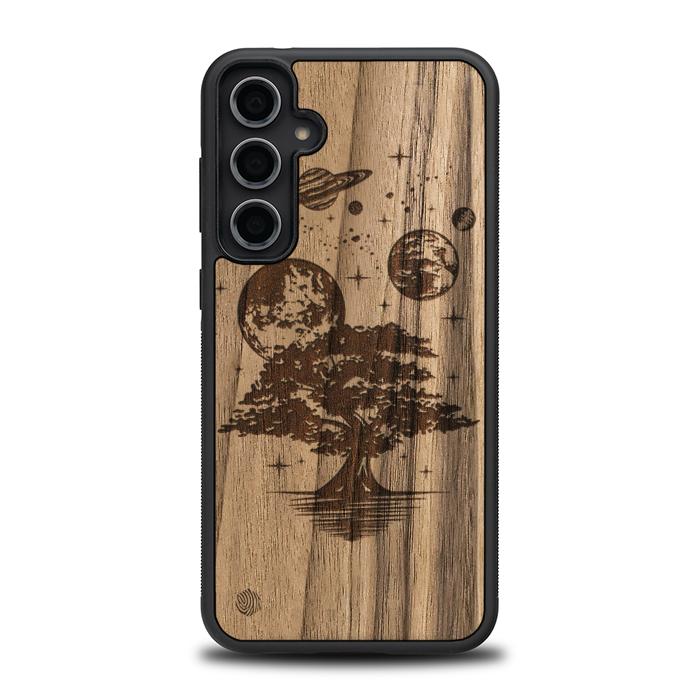 Samsung Galaxy S23 FE Handyhülle aus Holz – Galaktischer Garten
