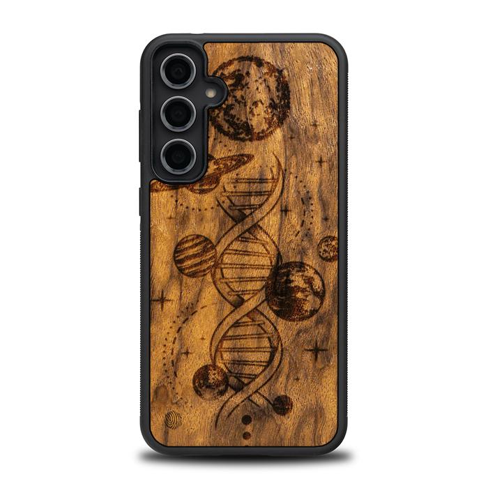 Samsung Galaxy S23 FE Handyhülle aus Holz – Space DNA (Imbuia)