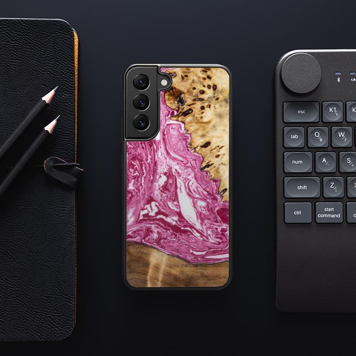 Etui na telefon Samsung Galaxy S23 Plus wykonane z żywicy i drewna - SYNERGY#129
