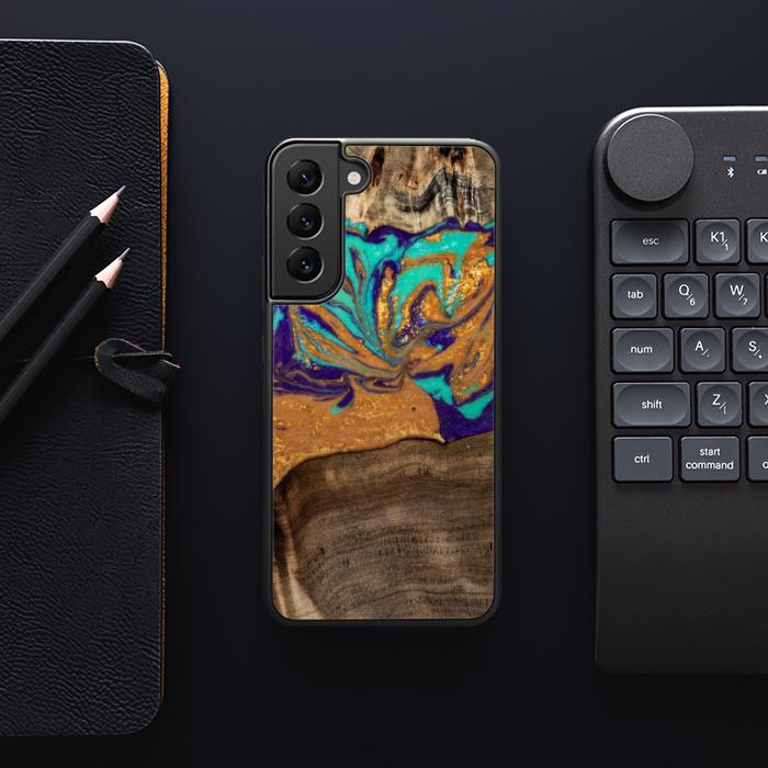 Etui na telefon Samsung Galaxy S23 Plus wykonane z żywicy i drewna - SYNERGY#A122