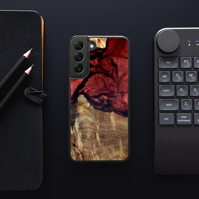 Etui na telefon Samsung Galaxy S23 Plus wykonane z żywicy i drewna - Synergy#D122