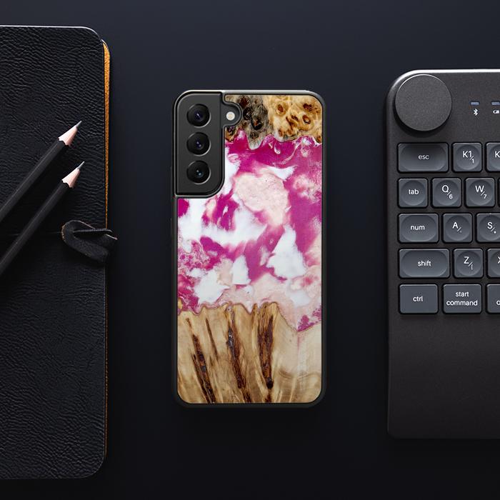 Etui na telefon Samsung Galaxy S23 Plus wykonane z żywicy i drewna - Synergy#D124