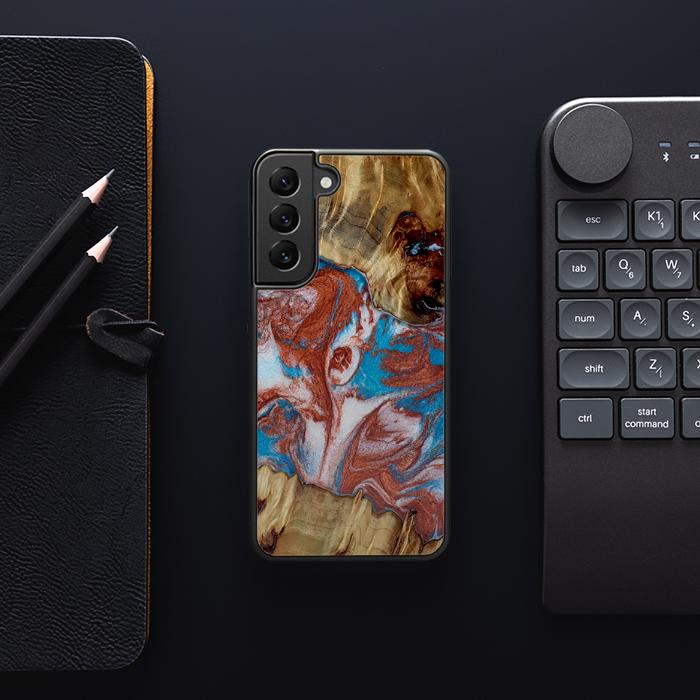 Etui na telefon Samsung Galaxy S23 wykonane z żywicy i drewna - Synergy#D103