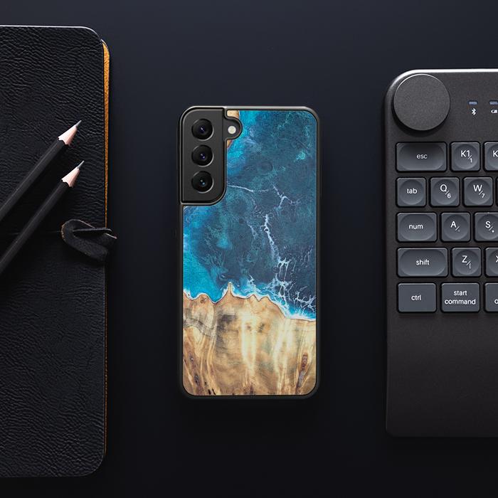 Etui na telefon Samsung Galaxy S23 wykonane z żywicy i drewna - Synergy#D116