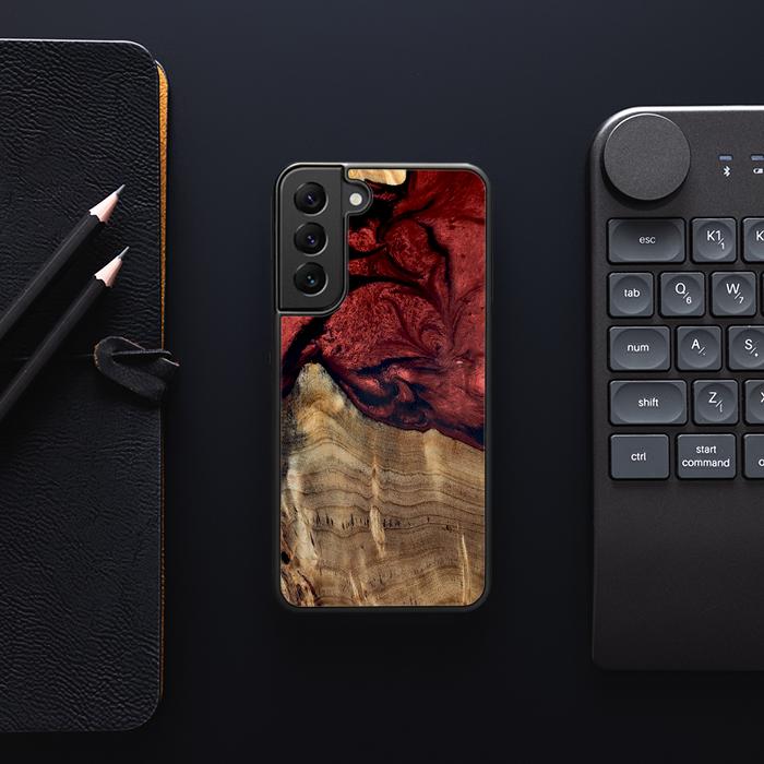 Etui na telefon Samsung Galaxy S23 wykonane z żywicy i drewna - Synergy#D122