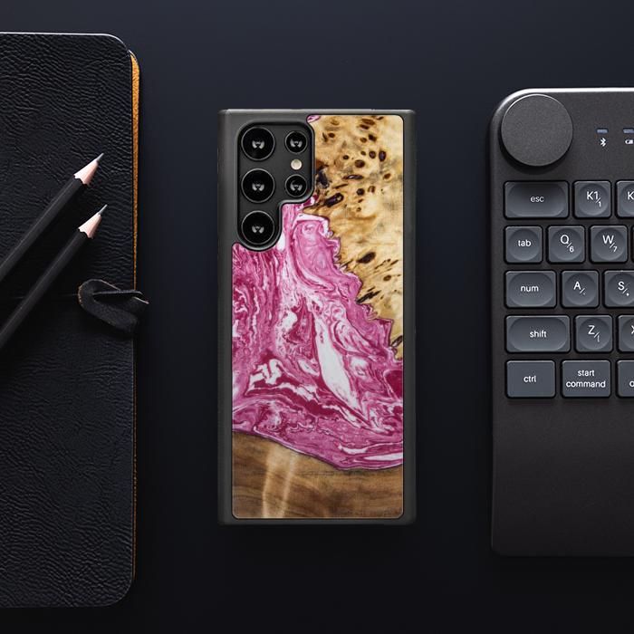 Etui na telefon Samsung Galaxy S23 Ultra wykonane z żywicy i drewna - SYNERGY#129