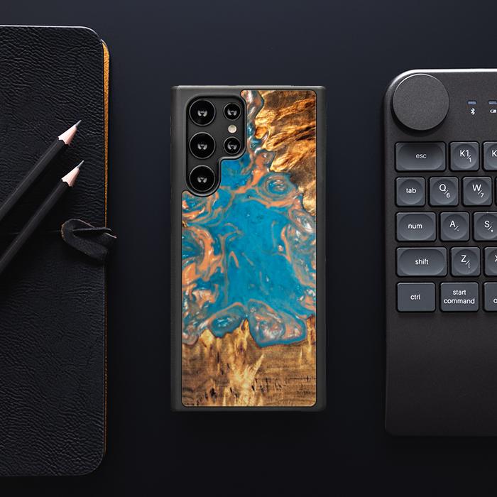 Etui na telefon Samsung Galaxy S23 Ultra z żywicy i drewna - SYNERGY#B22