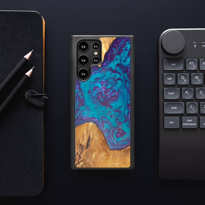 Etui na telefon Samsung Galaxy S23 Ultra z żywicy i drewna - SYNERGY#B25