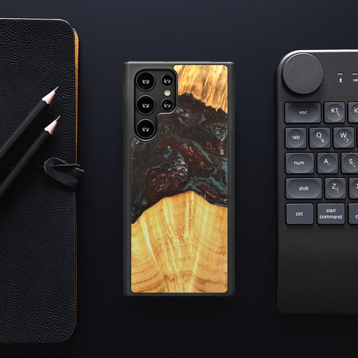 Etui na telefon Samsung Galaxy S23 Ultra z żywicy i drewna - SYNERGY#B42