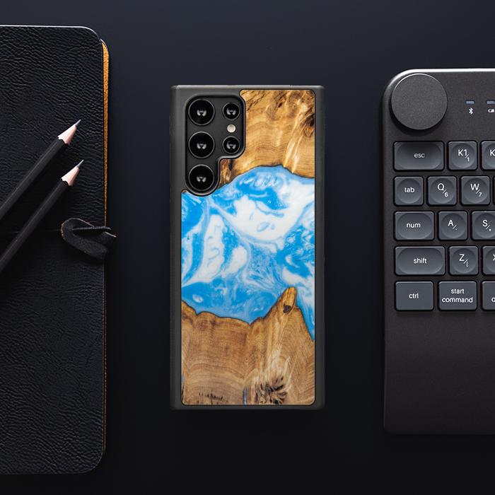 Etui na telefon Samsung Galaxy S23 Ultra wykonane z żywicy i drewna - Synergy# A34