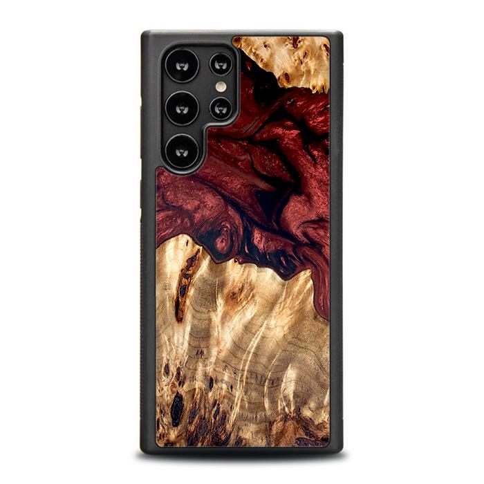 Etui na telefon Samsung Galaxy S23 Ultra wykonane z żywicy i drewna - Synergy#D121