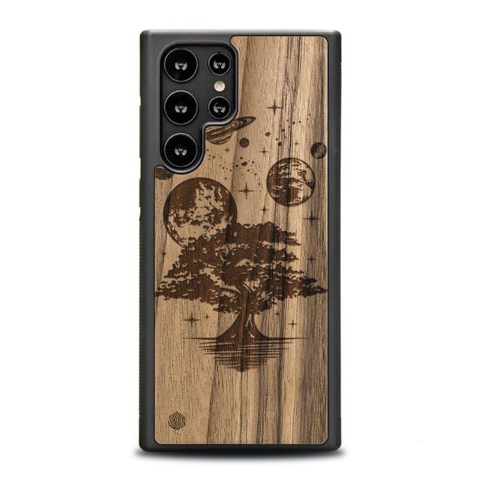 Samsung Galaxy S23 Ultra Handyhülle aus Holz – Galaktischer Garten