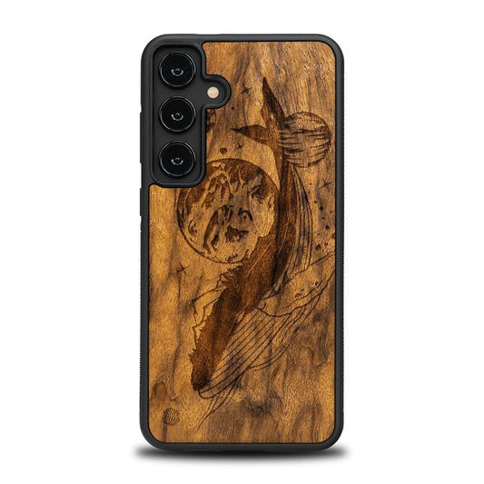 Samsung Galaxy S24 Plus Wooden Phone Case - Cosmic Whale