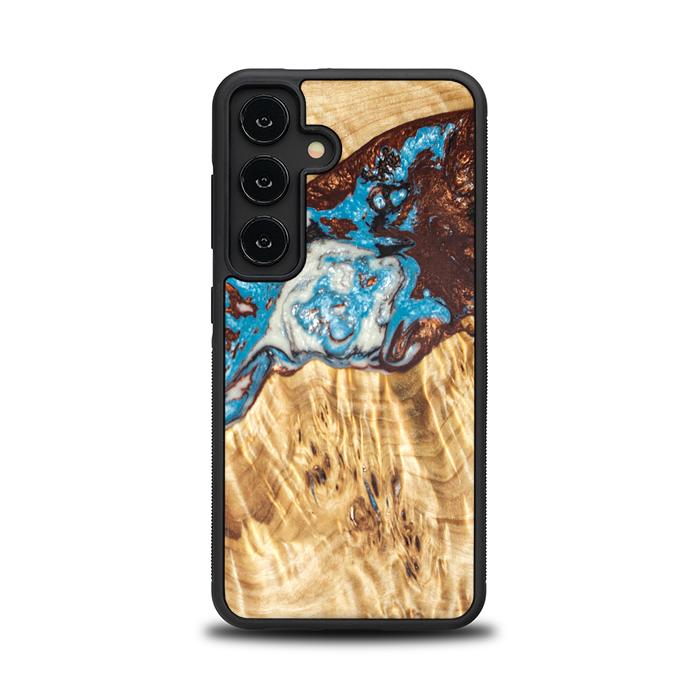 Samsung Galaxy S24 Handyhülle aus Harz und Holz - Synergy#B12