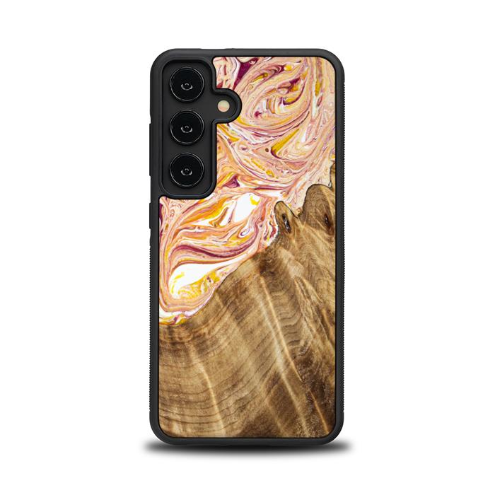 Samsung Galaxy S24 Handyhülle aus Harz und Holz - Synergy#C48