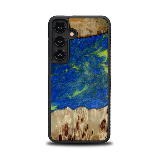 Samsung Galaxy S24 Handyhülle aus Harz und Holz - Synergy#D102