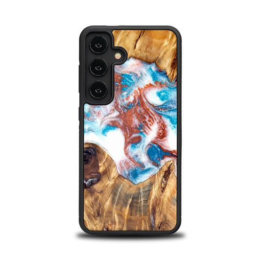 Samsung Galaxy S24 Handyhülle aus Harz und Holz - Synergy#D125
