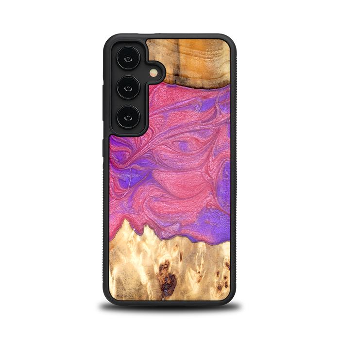 Samsung Galaxy S24 Handyhülle aus Harz und Holz - Synergy#D136