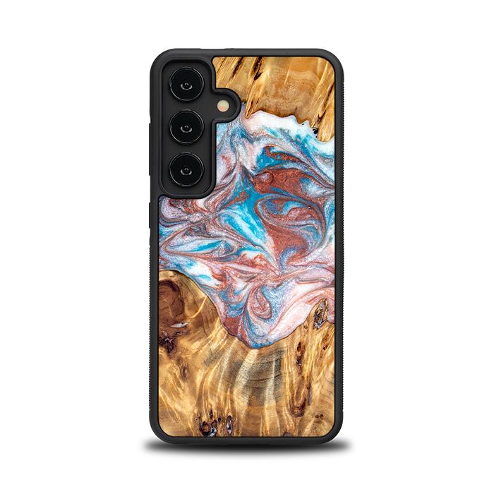 Samsung Galaxy S24 Handyhülle aus Harz und Holz - Synergy#D138