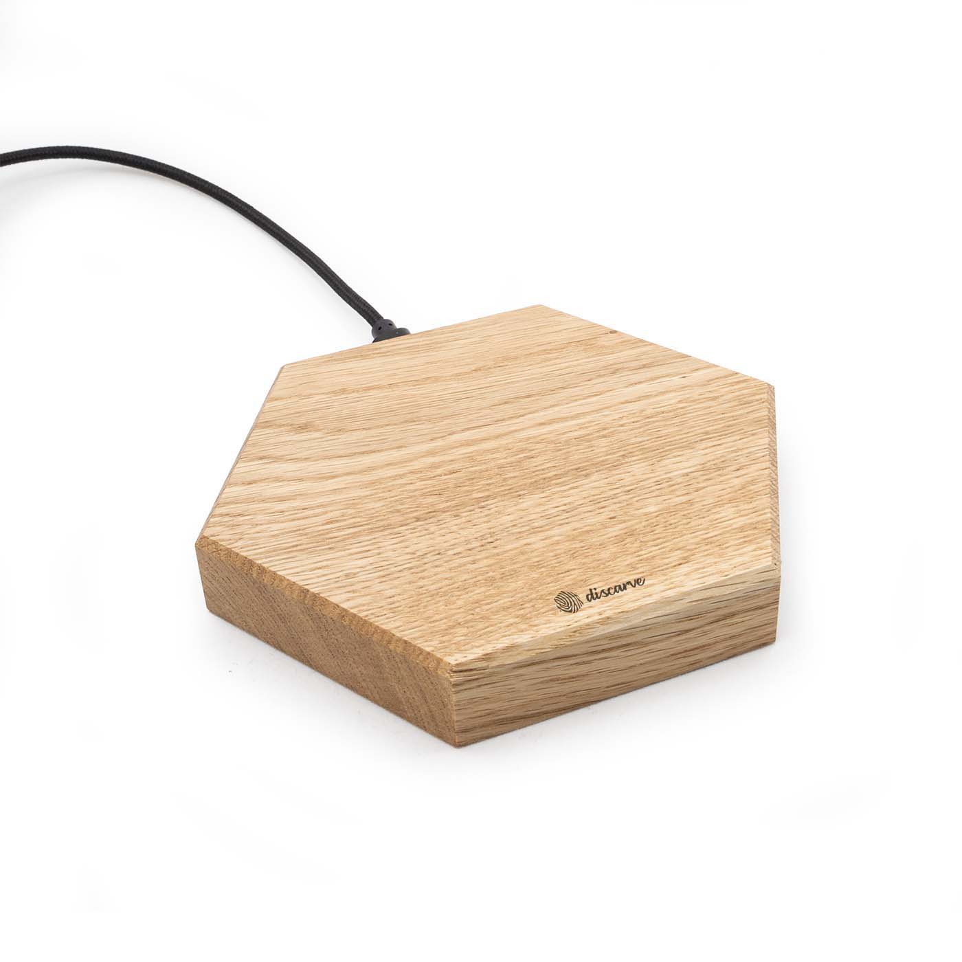 Hexagon Wooden Wireless Charger Oak
