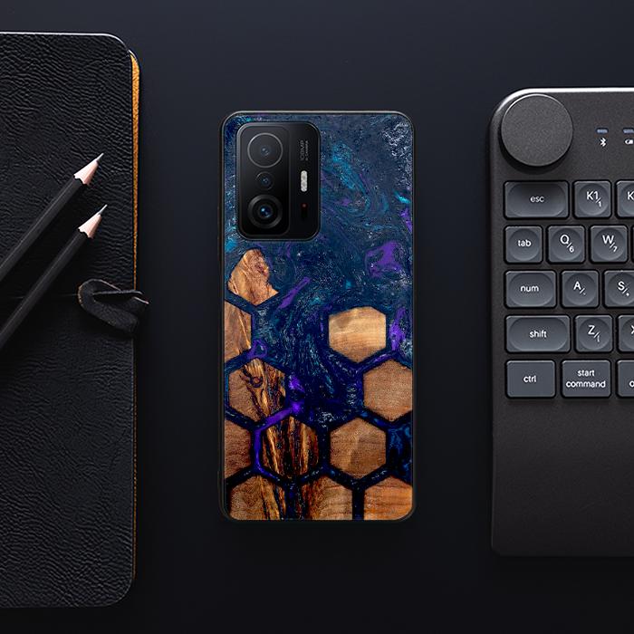 Xiaomi 11T / 11T Pro Handyhülle aus Harz und Holz - Synergy#D106