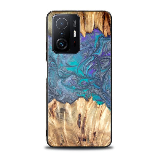 Xiaomi 11T / 11T Pro Handyhülle aus Harz und Holz - Synergy#D107