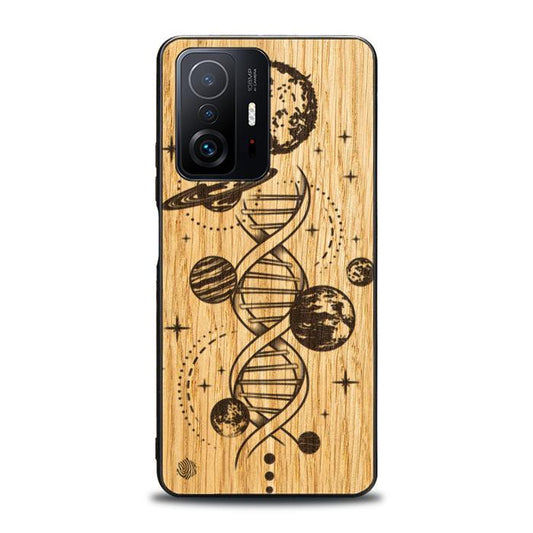 Xiaomi 11T / 11T Pro Handyhülle aus Holz – Space DNA (Eiche)