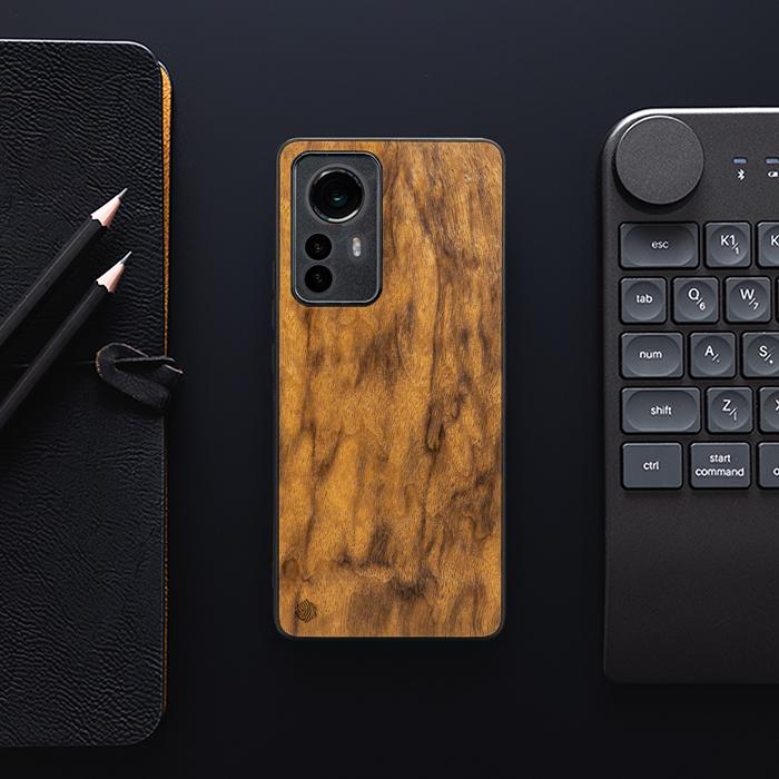 Xiaomi 12 Pro Handyhülle aus Holz - Imbuia