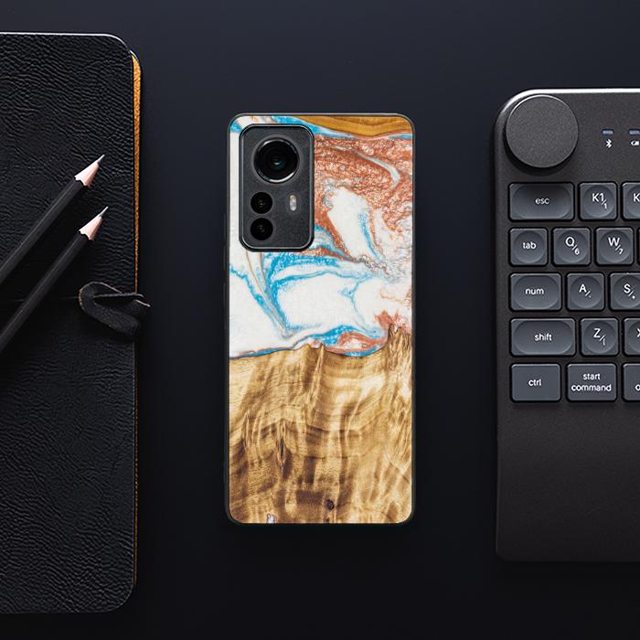 Xiaomi 12 Pro Etui na telefon z żywicy i drewna - SYNERGY#47