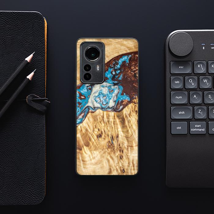 Xiaomi 12 Pro Etui na telefon z żywicy i drewna - SYNERGY#B12