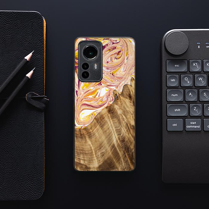 Xiaomi 12 Pro Handyhülle aus Kunstharz und Holz - SYNERGY#C48