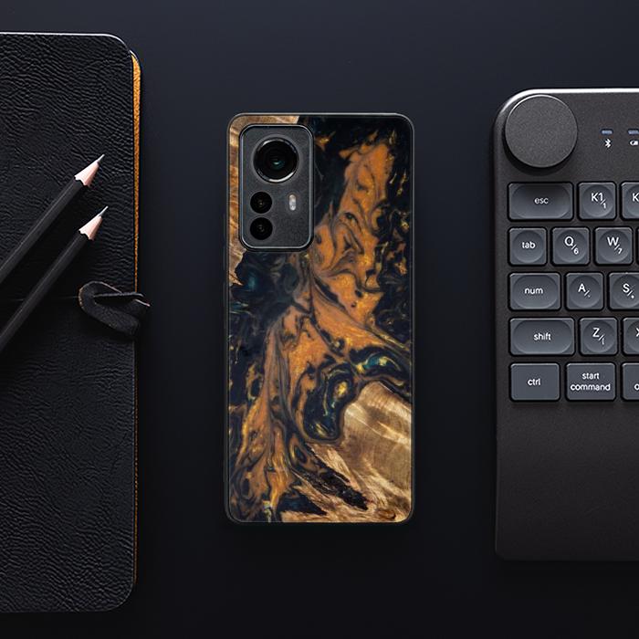 Xiaomi 12 Pro Etui na telefon z żywicy i drewna - Synergy#162
