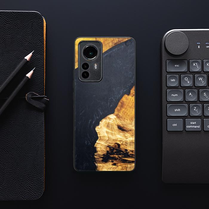 Xiaomi 12 Pro Etui na telefon z żywicy i drewna - Synergy#B18