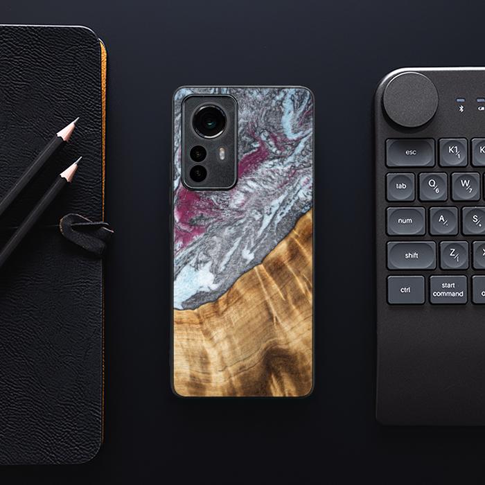 Xiaomi 12 Pro Etui na telefon z żywicy i drewna - Synergy#C12