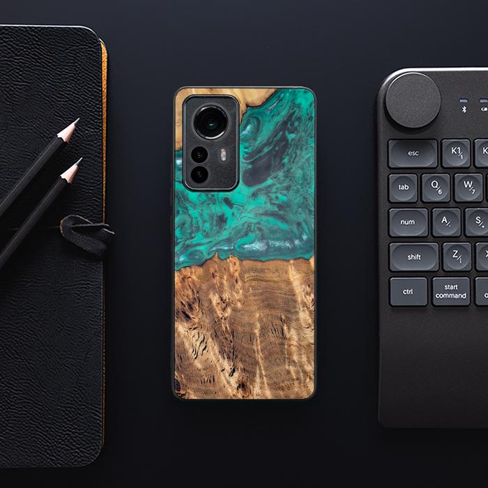Xiaomi 12 Pro Etui na telefon z żywicy i drewna - Synergy#D108