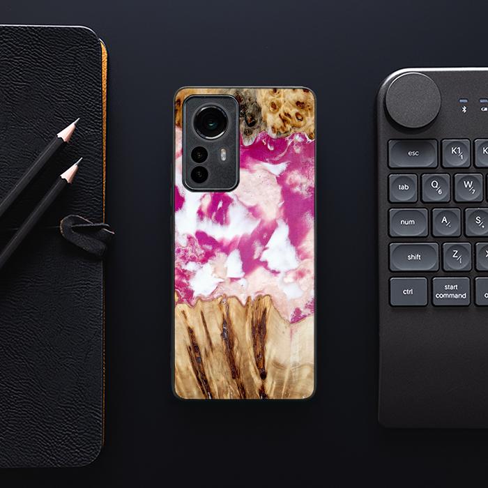 Xiaomi 12 Pro Etui na telefon z żywicy i drewna - Synergy#D124