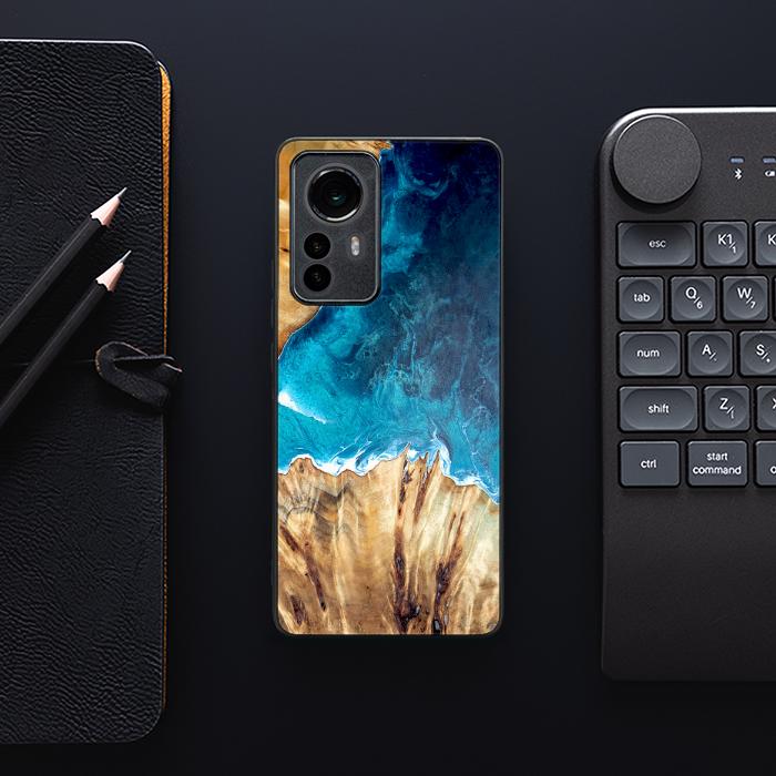 Xiaomi 12 Pro Etui na telefon z żywicy i drewna - Synergy#D126