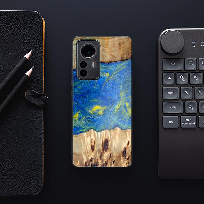 Xiaomi 12 Pro Handyhülle aus Kunstharz und Holz - Synergy#D128
