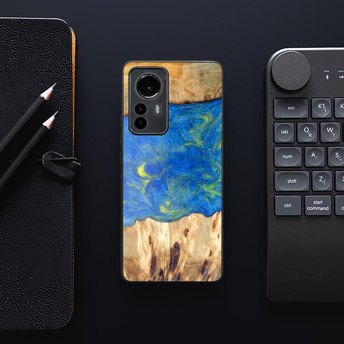 Xiaomi 12 Pro Etui na telefon z żywicy i drewna - Synergy#D131