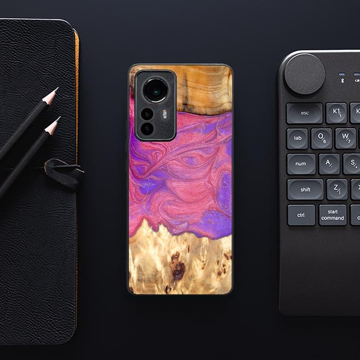 Xiaomi 12 Pro Handyhülle aus Harz und Holz - Synergy#D136