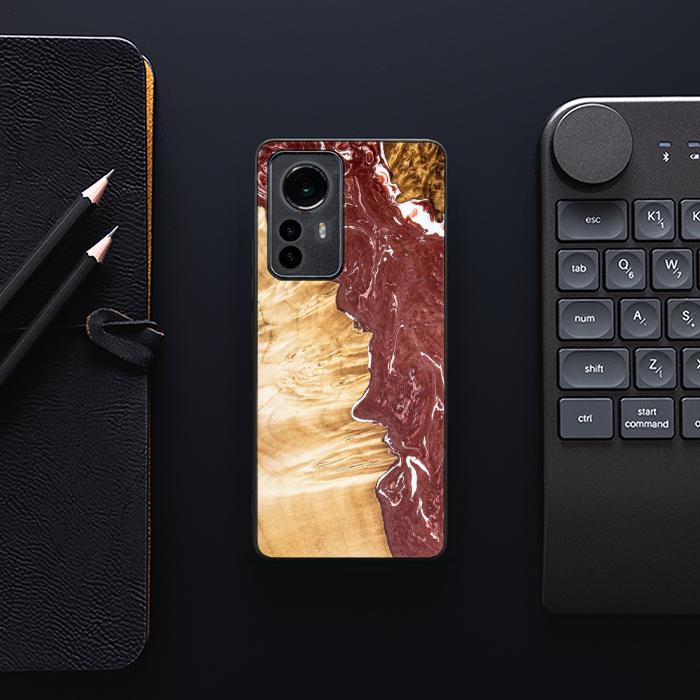 Etui na telefon Xiaomi 12 / 12X z żywicy i drewna - SYNERGY#316