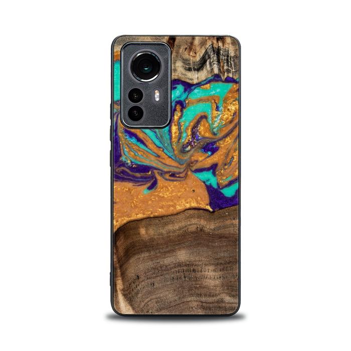 Etui na telefon Xiaomi 12 / 12X z żywicy i drewna - SYNERGY#A122