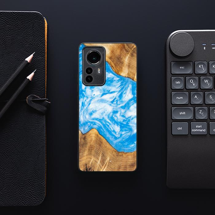 Etui na telefon Xiaomi 12 / 12X z żywicy i drewna - SYNERGY#A28